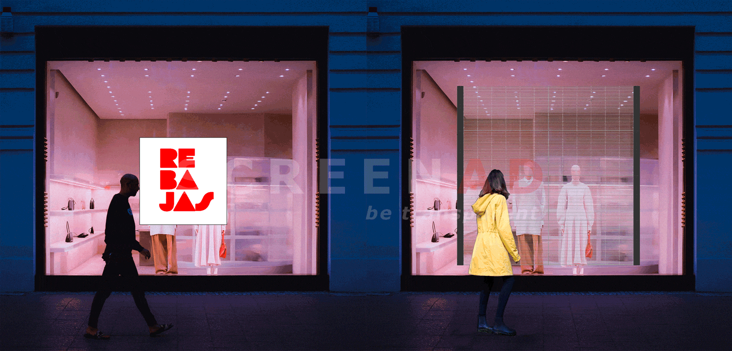 Pantalla publicitaria LED transparente