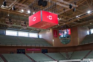 Videomarcador cubo central de baloncesto