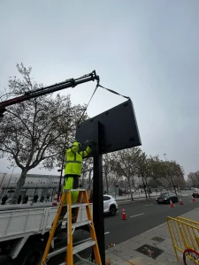Instalacion de pantalla LED exterior para el Ayuntamiento de Ulea